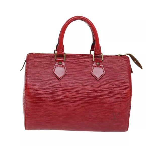 LOUIS VUITTON Epi Speedy 25 Hand Bag Castilian Red M43017 LV Auth 72223 - Picture 1 of 16
